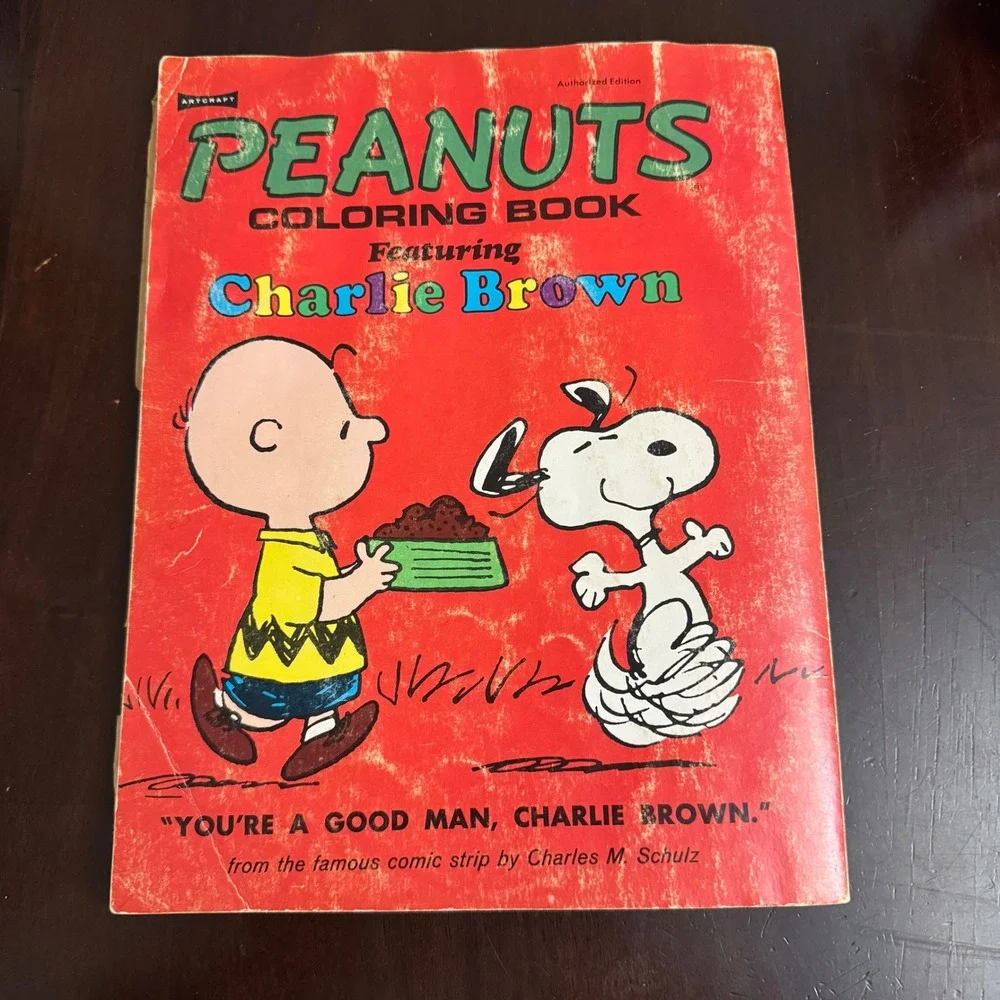 Peanuts Charlie Brown Ft Snoopy‎ Coloring Book Authorized Edition 1961 Saalfield